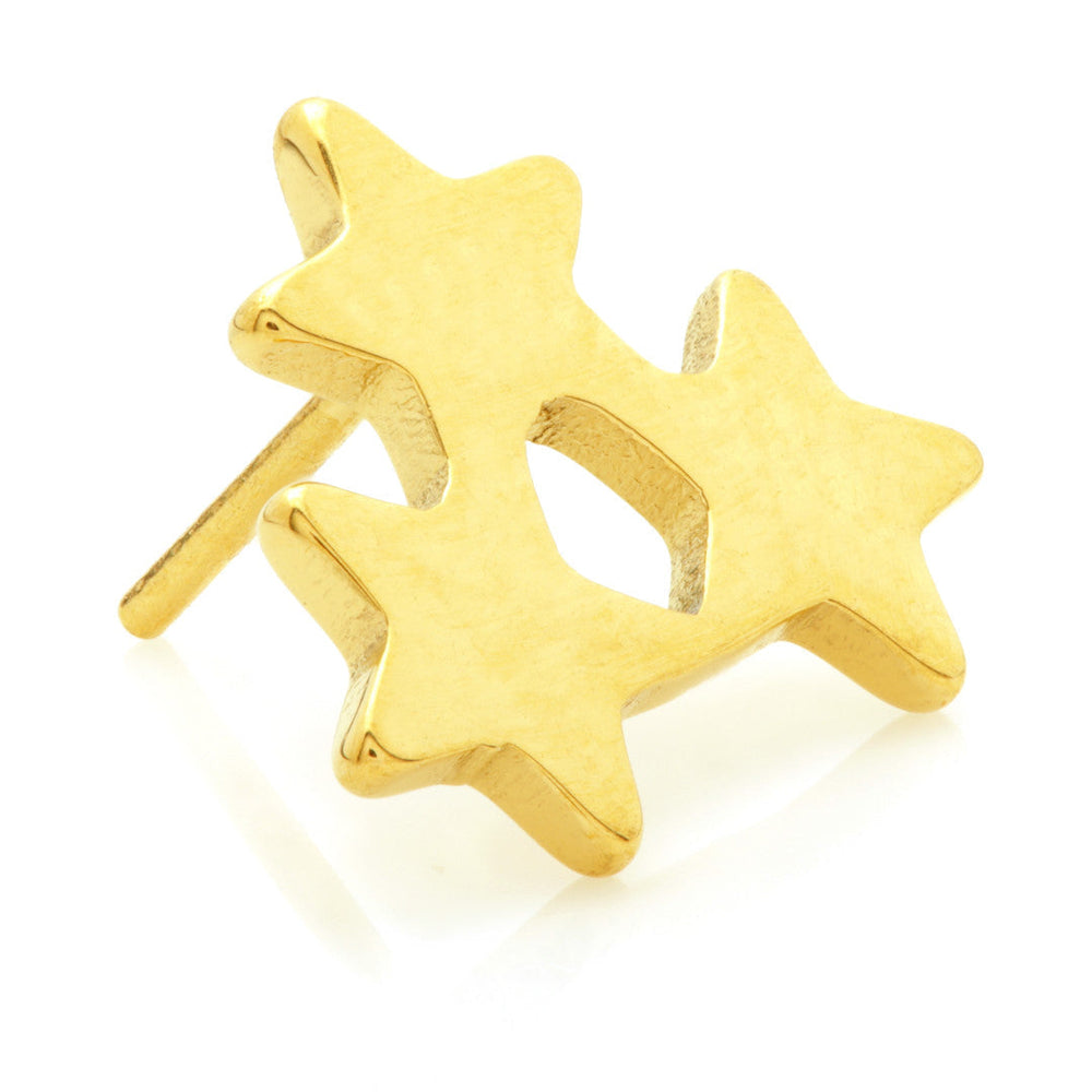Zircon Gold Ti Threadless Triple Star Disk Attachment