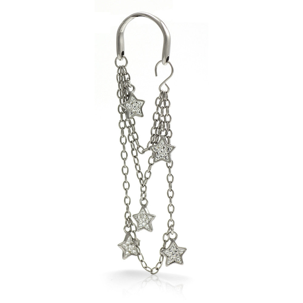 1x Stars with Gems Tunnel Jewellery