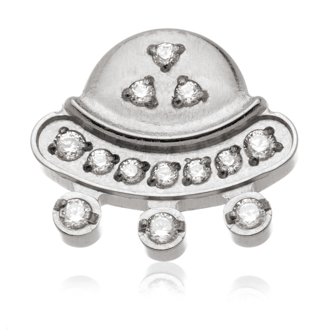 Titanium UFO with Gems Attachment