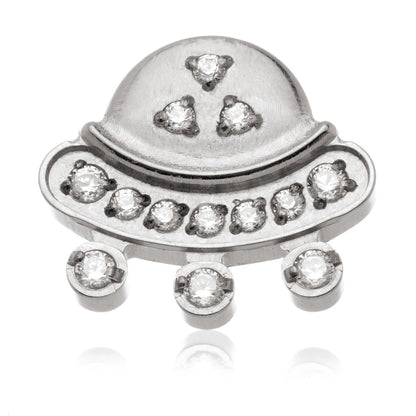 Titanium UFO with Gems Attachment