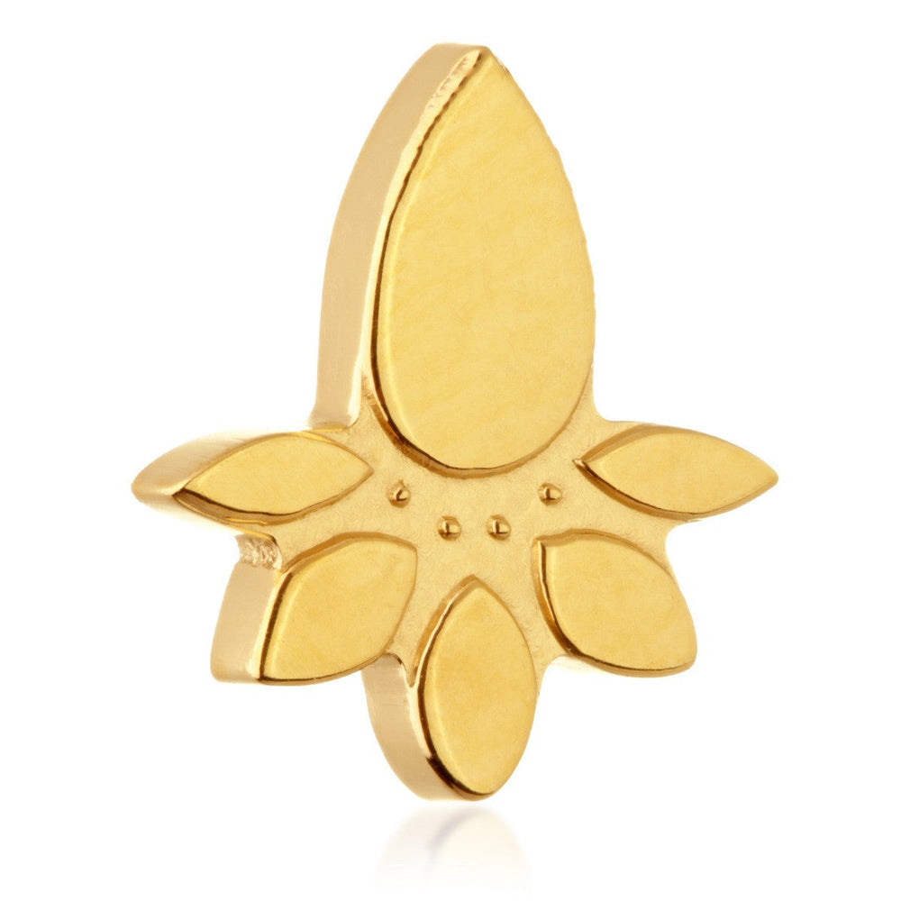 Zircon Gold Ti Internal Pear with Marquise Crescent Attachment