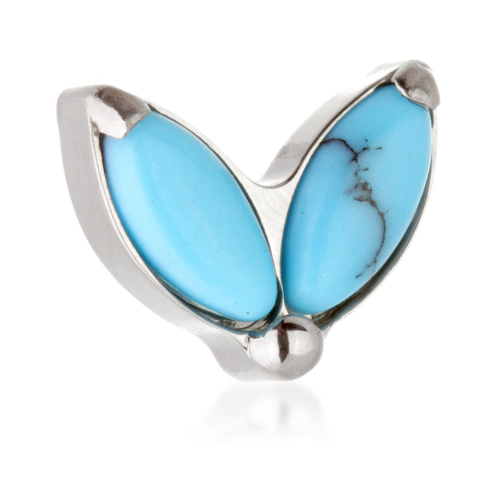 Ti Internal Double Marquise with Turquoise Stone Attachment
