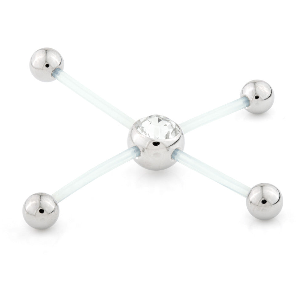 Steel Gem Ball PTFE for Quadruple Piercing
