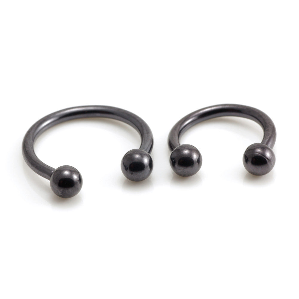 PVD Black Ti Micro Circular Barbell