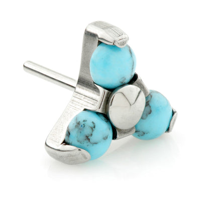 Ti Threadless Trinity Turquoise Stone Attachment