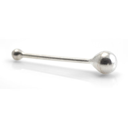 20x Silver Straight Ball Back - in Box