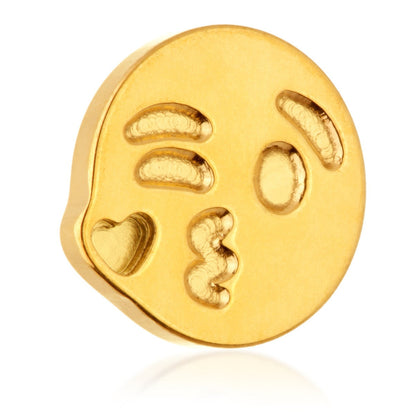 Zircon Gold Ti Internal Kissing Heart Emoji Attachment