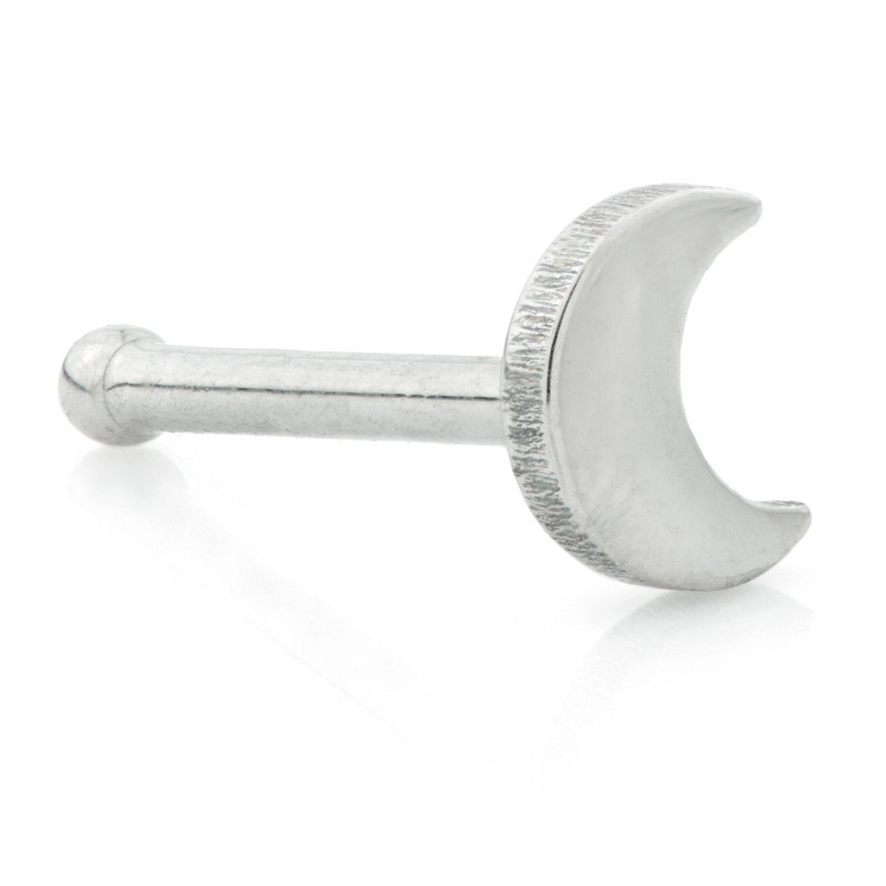 Ti Moon Straight Nose Stud