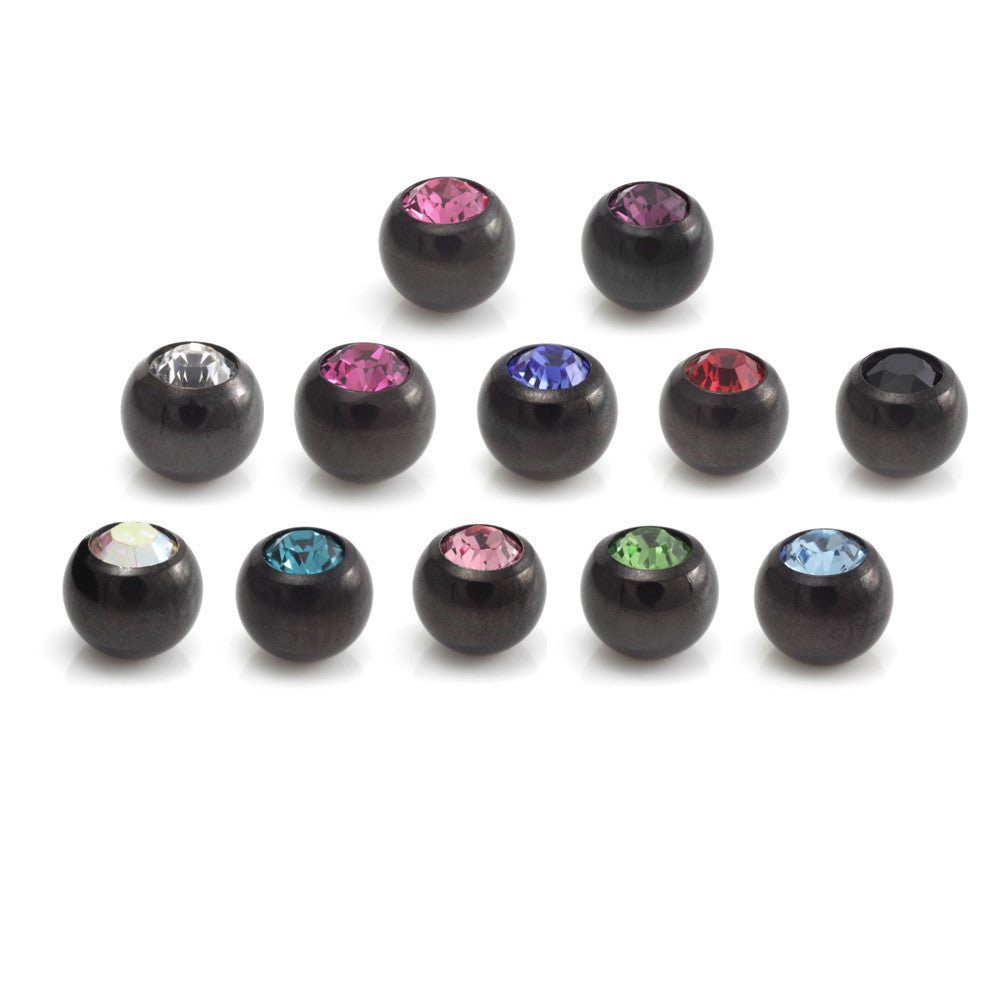 Black Steel Gem Ball -1.2mm