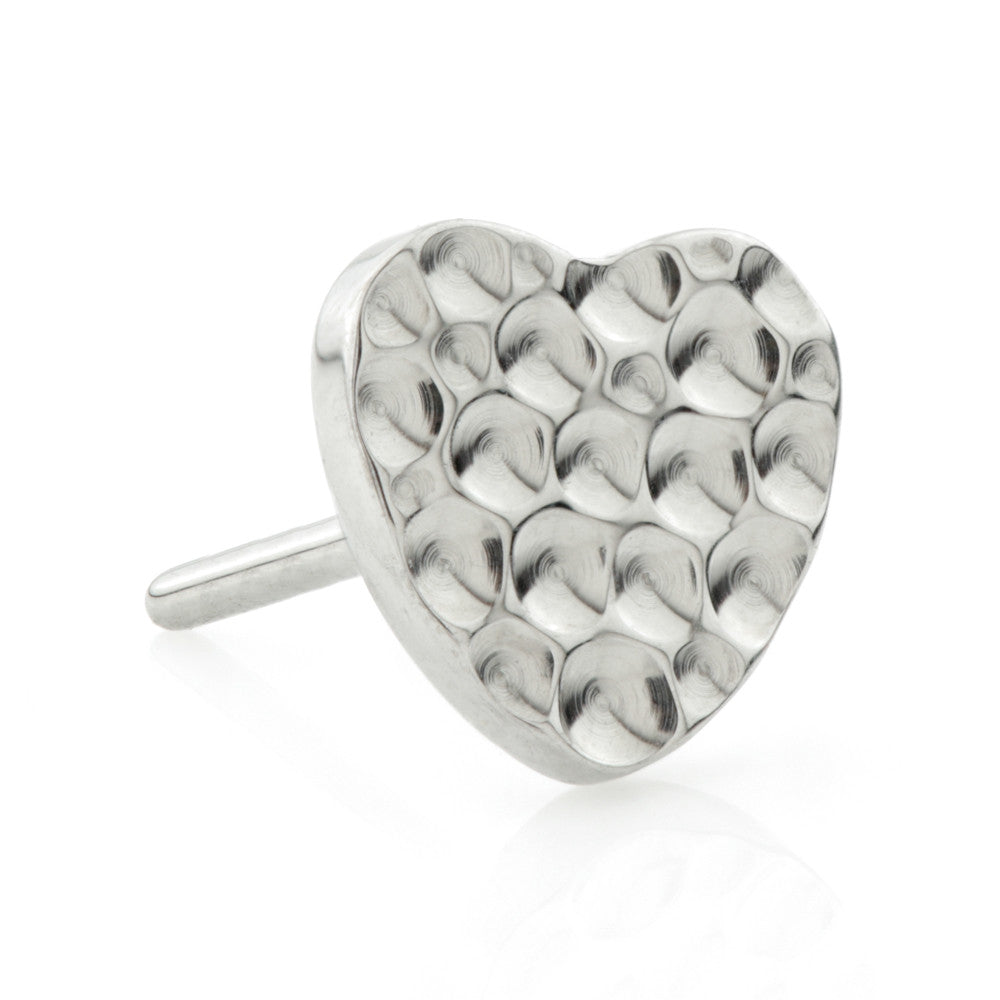 Ti Threadless Hammered Heart Disk Attachment