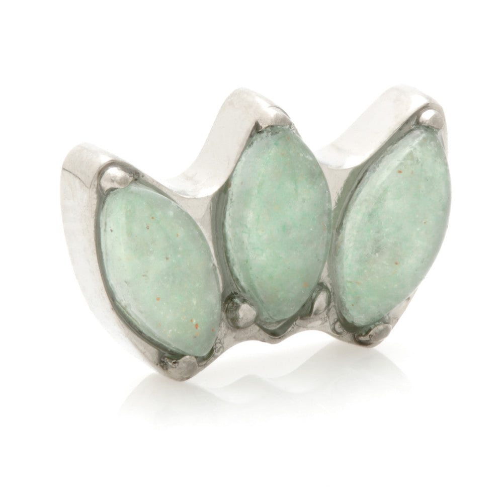 Ti Internal Triple Marquise Attachment with Jade Stone