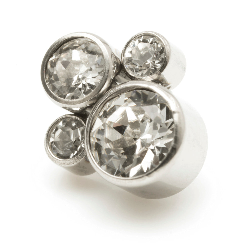 Titanium Internal Thread Quad Gems | Wholesale Body Jewellery