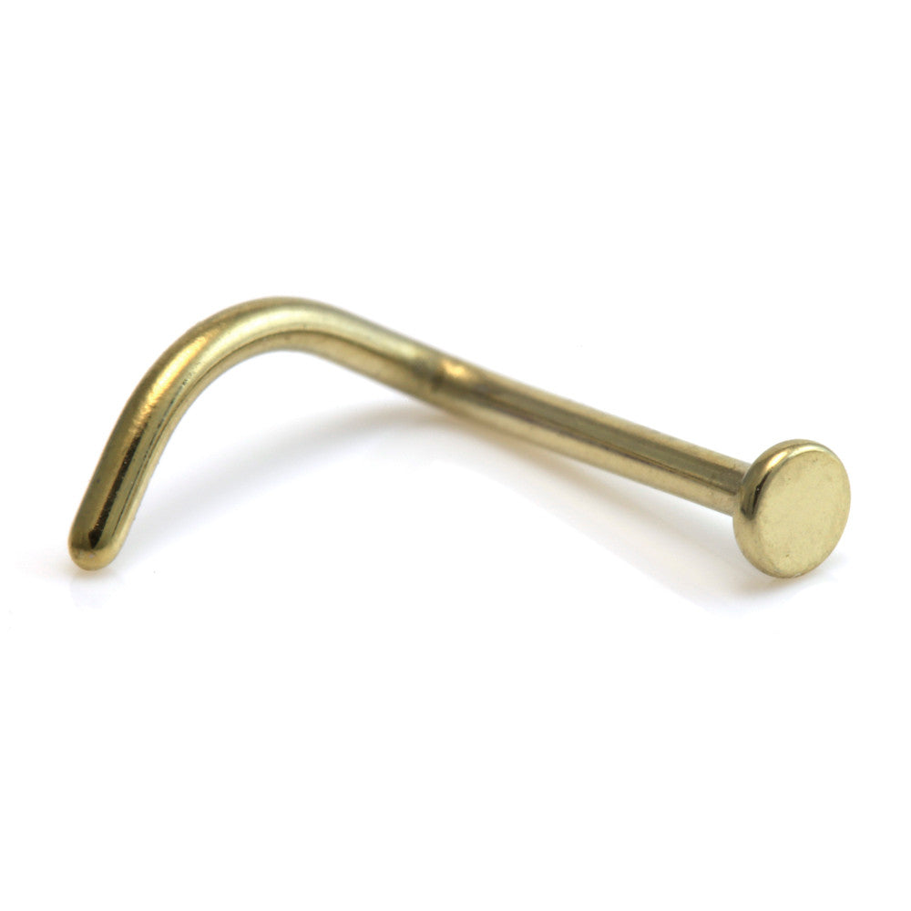 Zircon Gold Steel Disk Nose Stud