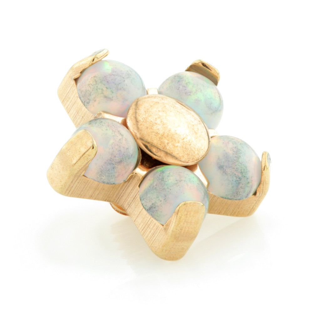 Rose Gold Titanium Opal Flower 1.6mm - 5 Petals
