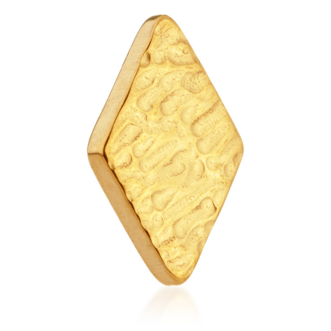Zircon Gold Ti Threadless Rippled Diamond Attachment