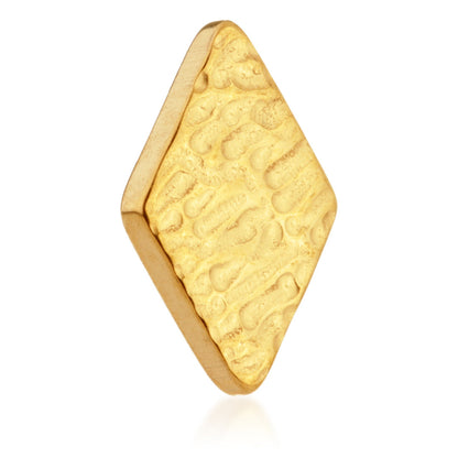 Zircon Gold Ti Threadless Rippled Diamond Attachment