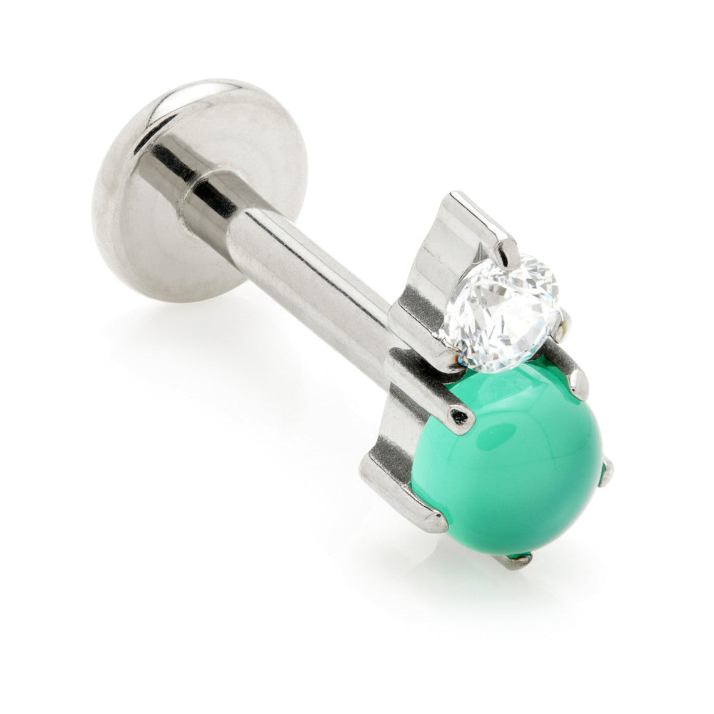 Ti Internal Double Claw Gem Labret-1.2-8