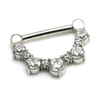 Round Gem Steel Nipple Clicker