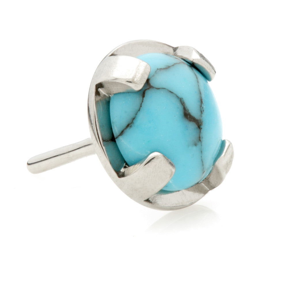Ti Threadless Turquoise Prong Set Attachment