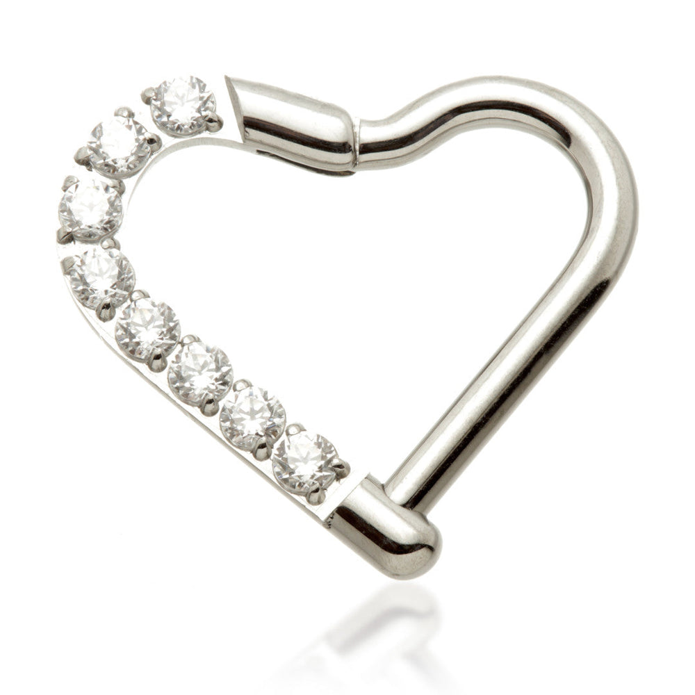 Ti Couture Half Pave Open Heart Shaped Ring-1.2-8-Right