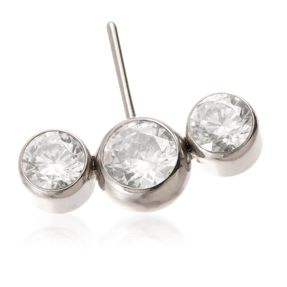 Ti Threadless Bezel Gem Forward Facing Attachment