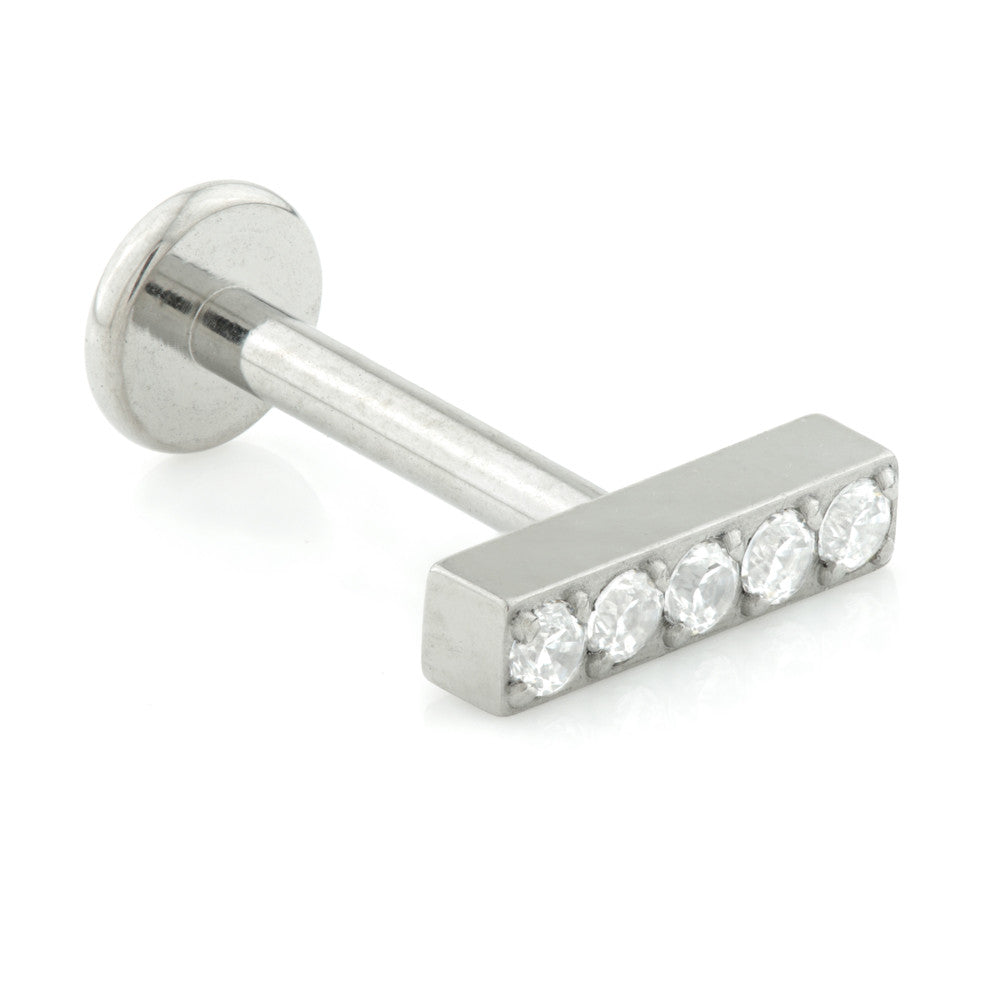 Internal Ti Multi 5 Gem Bar Labret