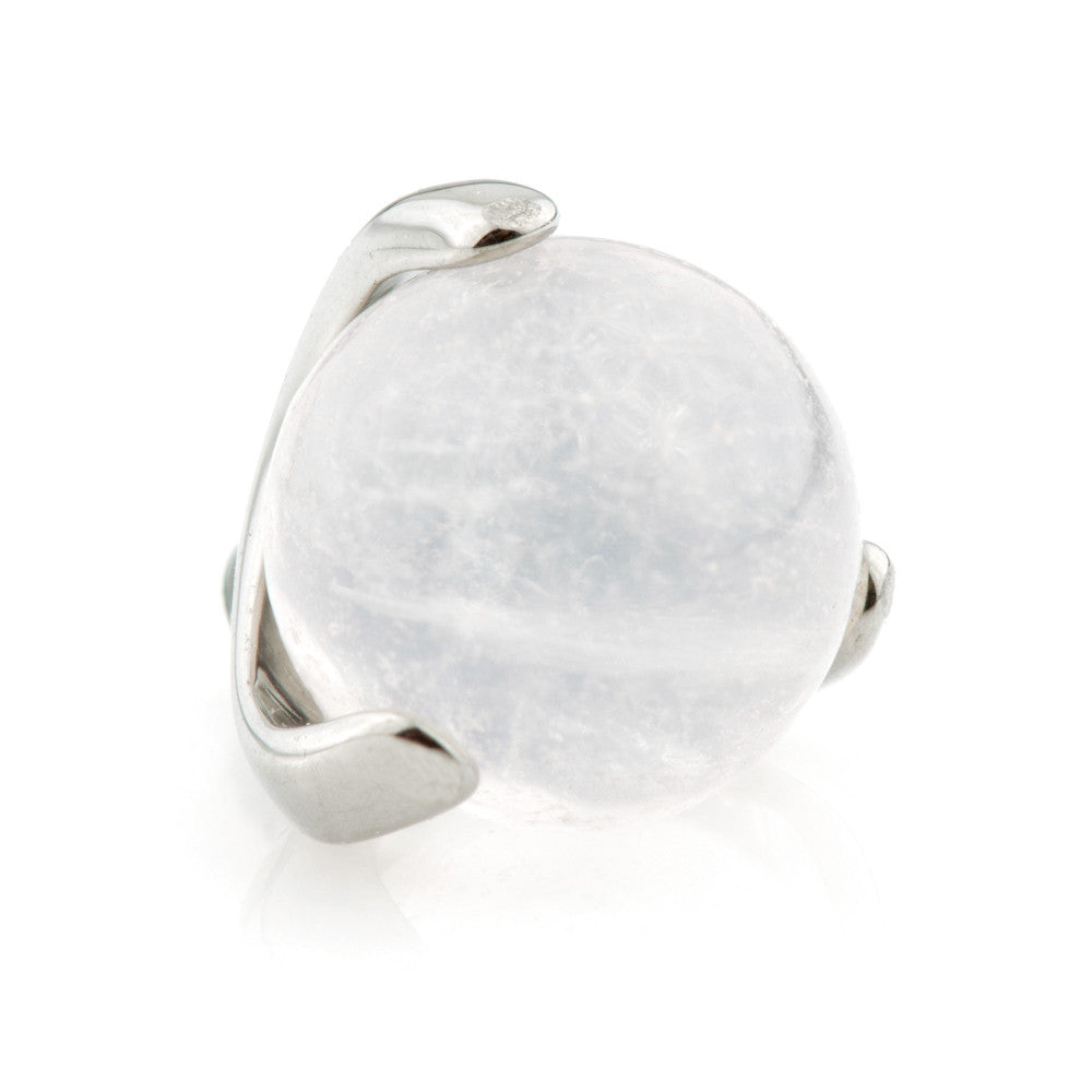 Titanium Rose Quartz Prong Set Ball Attachment