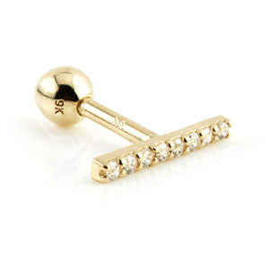 Gold Gem Bar Cartilage Bar