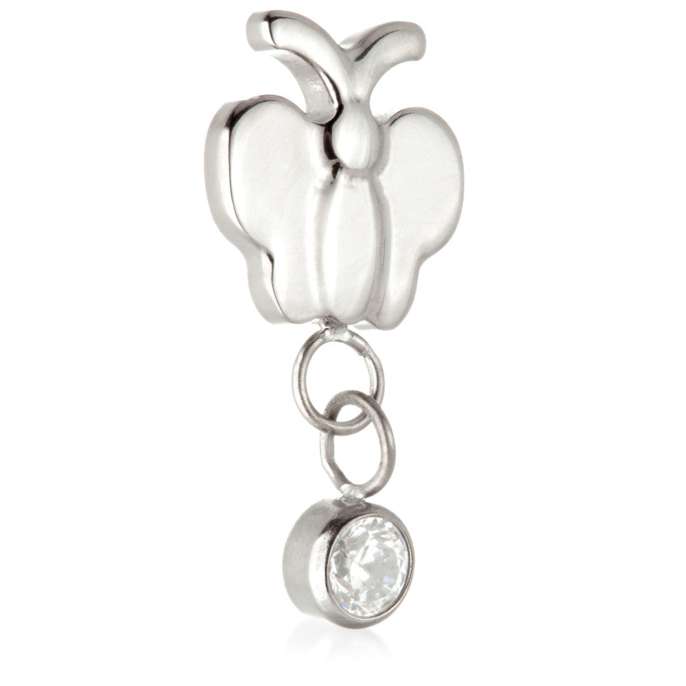 Ti Threadless Butterfly Gem Hanging Attachment