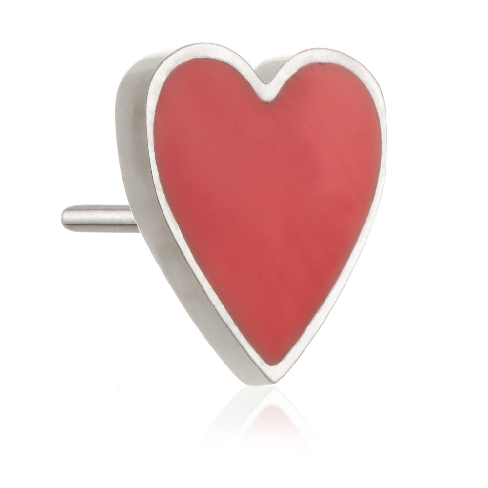Ti Threadless Enamel Love Heart Attachment