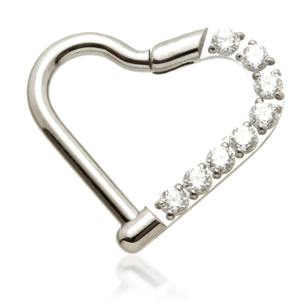 Ti Couture Half Pave Open Heart Shaped Ring-1.2-8-Left