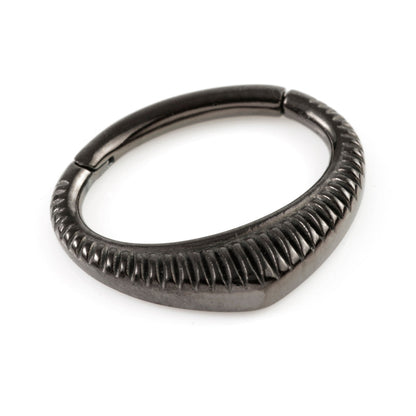 Gun Metal Steel Hinge Daith Ring - BXDAITH3