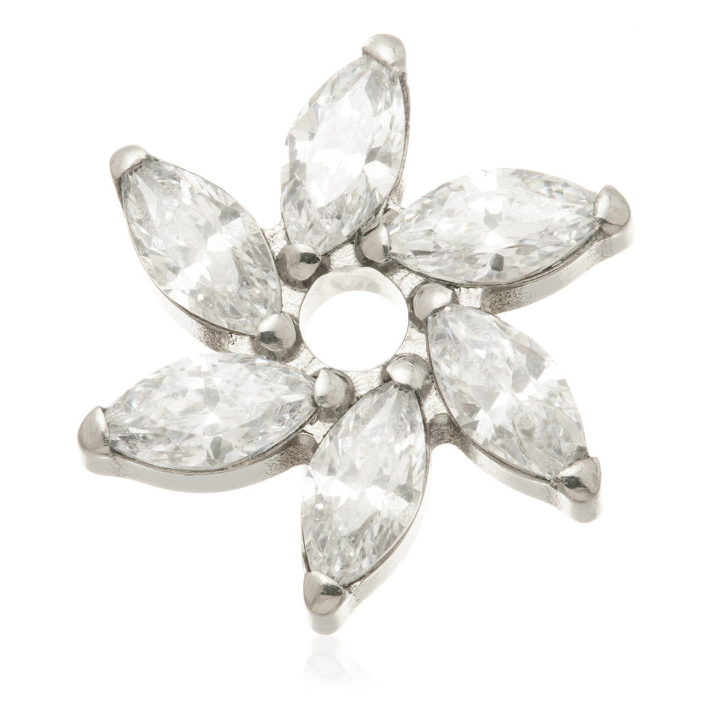 Titanium Threadless Windmill Marquise Attachment - CR