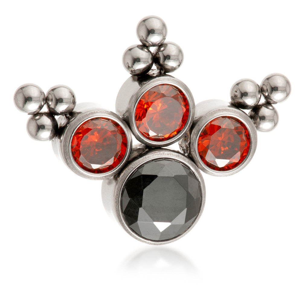 Ti Internal Quad and Trio Bead Jewelled Cluster Attachment