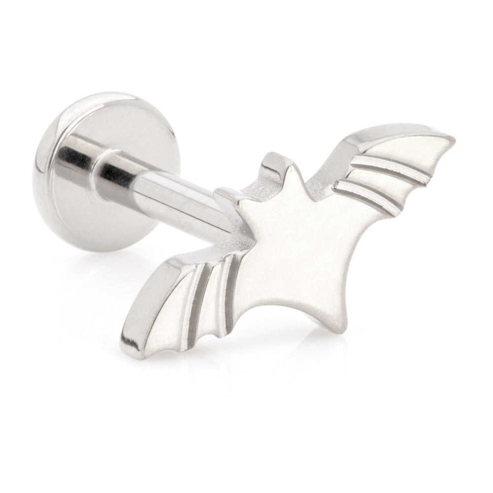 Ti Threadless Labret with Bat Disk Attachment