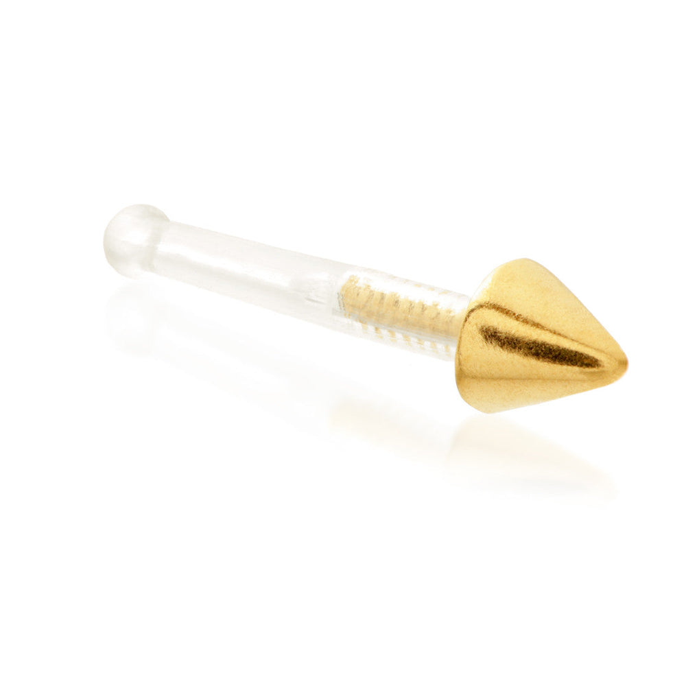 18ct Gold Bioplast Cone Nose Bone