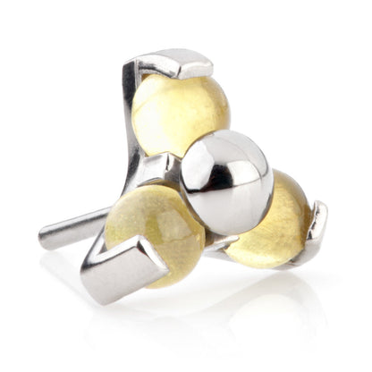 Ti Threadless Citrine Trinity Stone Attachment