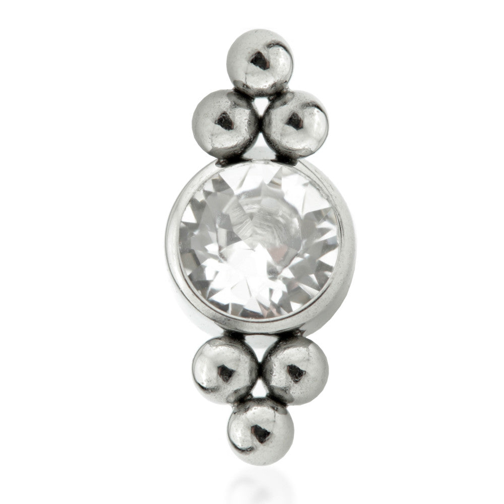 Ti Couture Internal Titanium Gem Dot Quad Attachment - 1.2mm