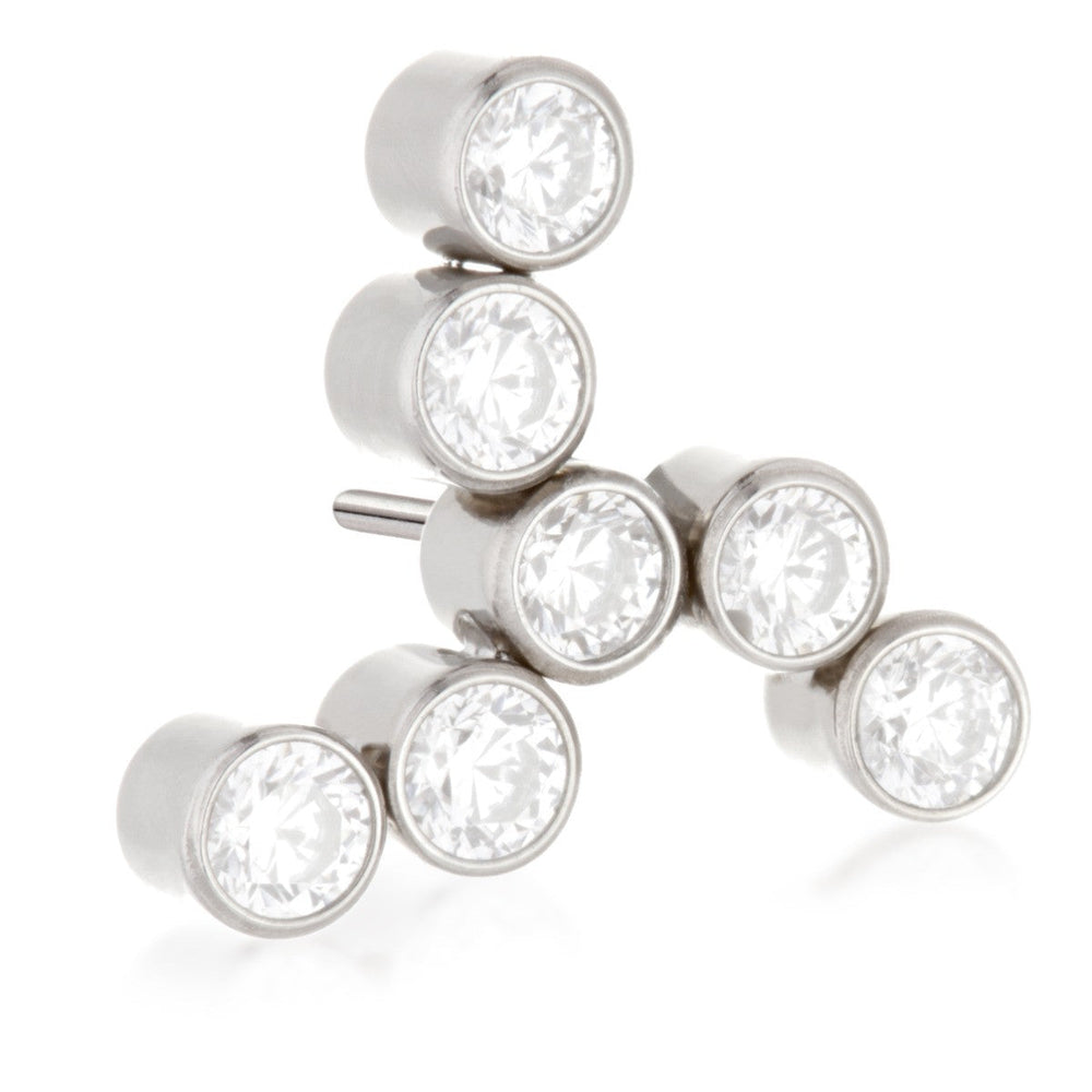 Ti Threadless Windmill Shaped Jewelled Bezel Set Attachment