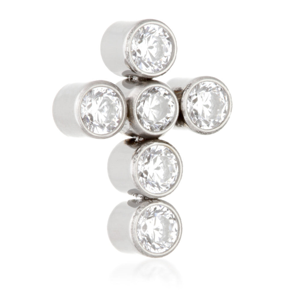 Ti Internal Cross Shaped Jewelled Bezel Set Attachment (1.2mm)