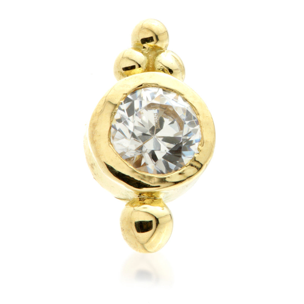 TL - 18ct Yellow Gold Caeli Gem Internal Thread Attachment