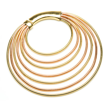 1x Banded Brass Copper Ear Weight