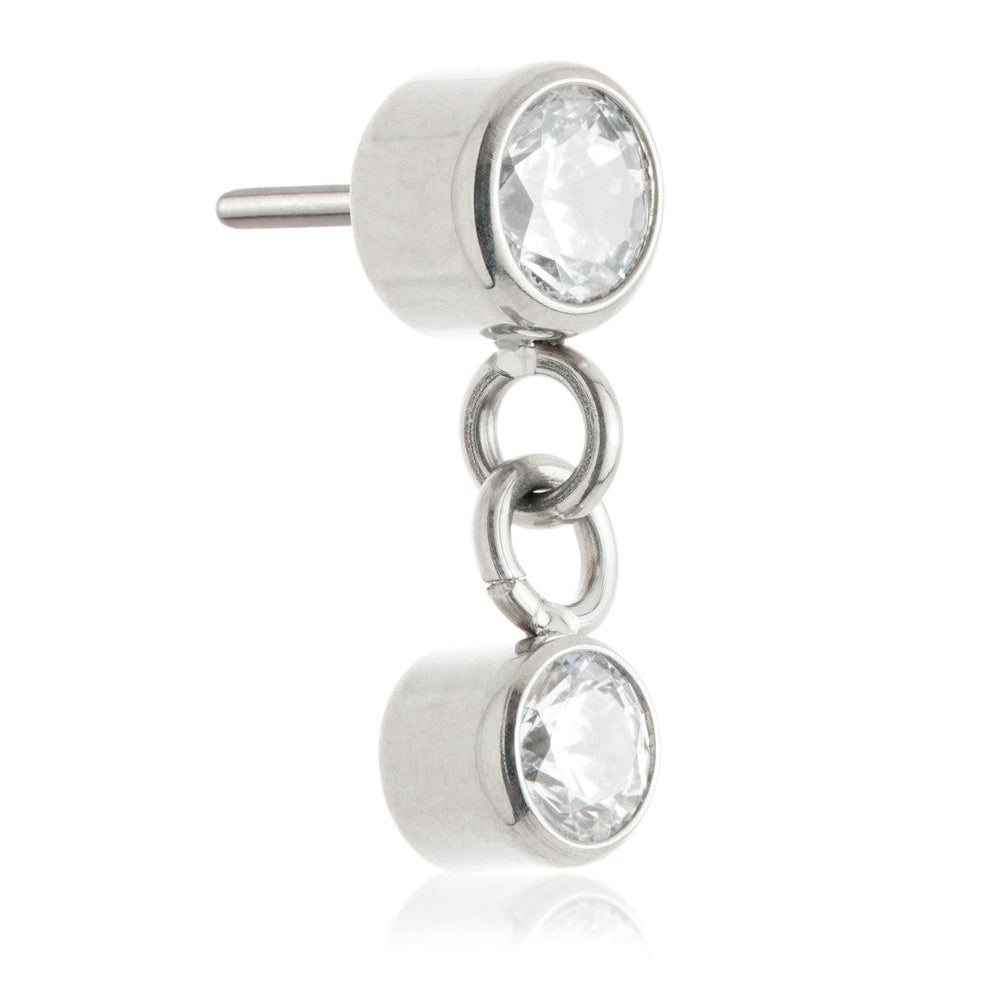 Ti Threadless Double Round Gem Attachment