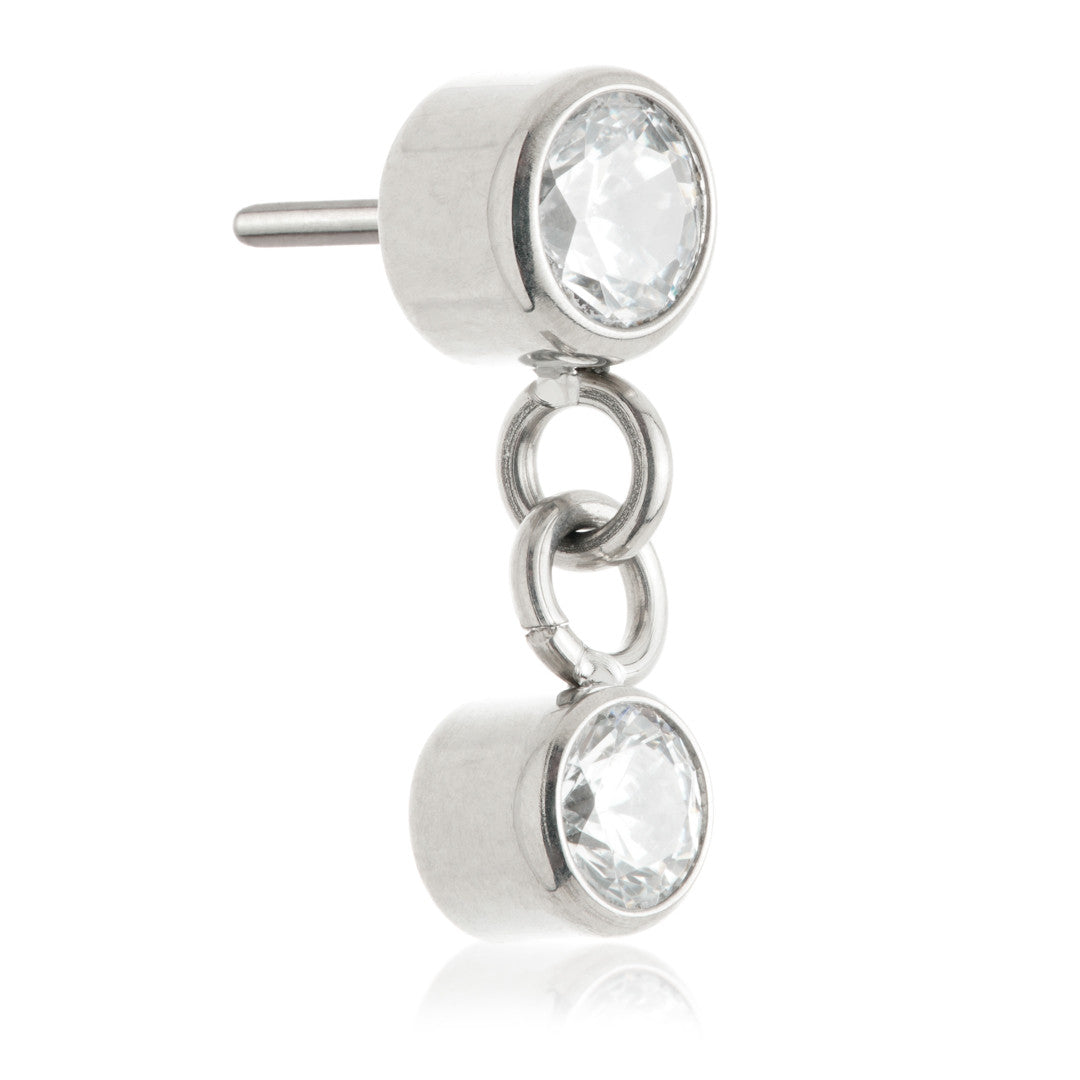 Ti Threadless Double Round Gem Attachment