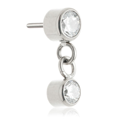 Ti Threadless Double Round Gem Attachment
