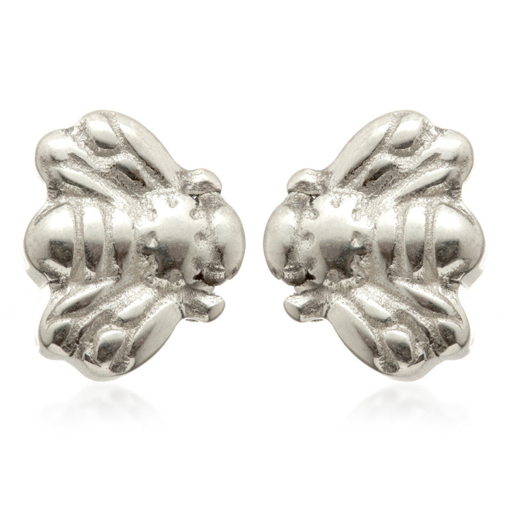 Titanium Threadless Stud Earrings with Bumblebee Attachment (Pair)