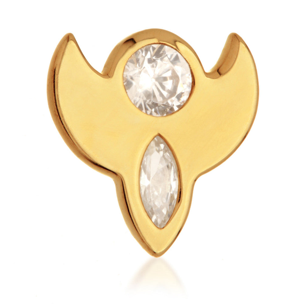 TL - 14ct Threadless Gold Snowflake Pin Attachment-Y