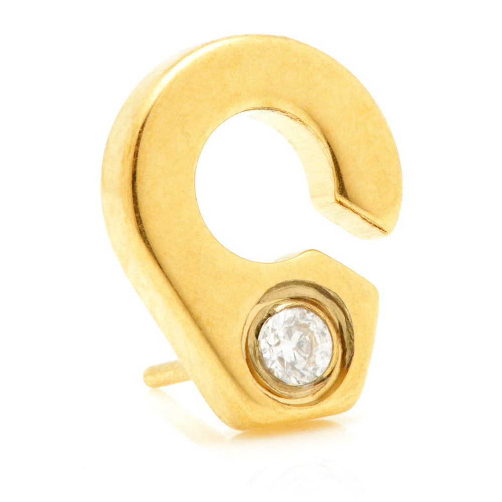 Zircon Gold Ti Threadless Handcuff Attachment