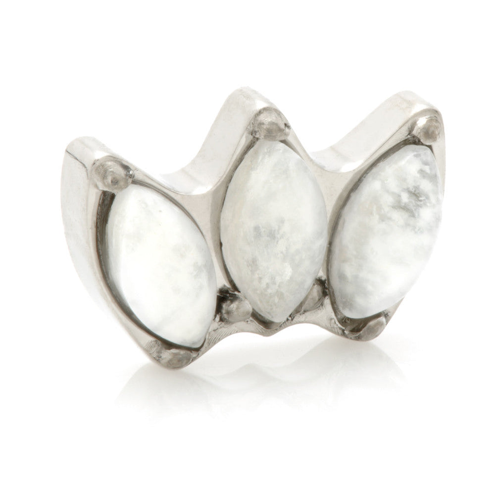 Ti Internal Triple Marquise Attachment with Moonstone