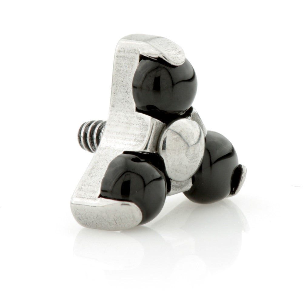 Ti Internal Black Agate Trinity Stone Attachment